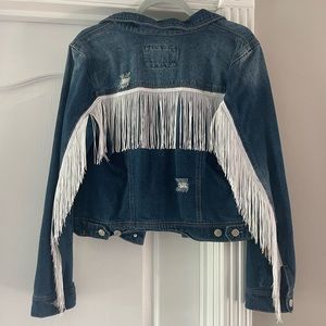 Fringe Crop Jean Jacket